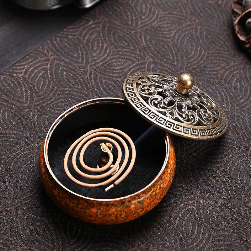 莲花盘香炉室内沉香檀香熏香炉家用茶道摆件用品小号复古香薰炉子,餐饮具,茶道/香炉,淘宝优惠券,粉丝福利购,淘宝优惠卷