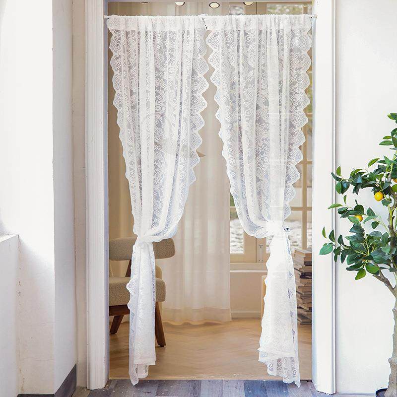 不透光纱帘白色公主风遮挡纱窗新中式美观小清新田园装饰白纱隔热,居家布艺,窗纱,淘宝优惠券,粉丝福利购,淘宝优惠卷