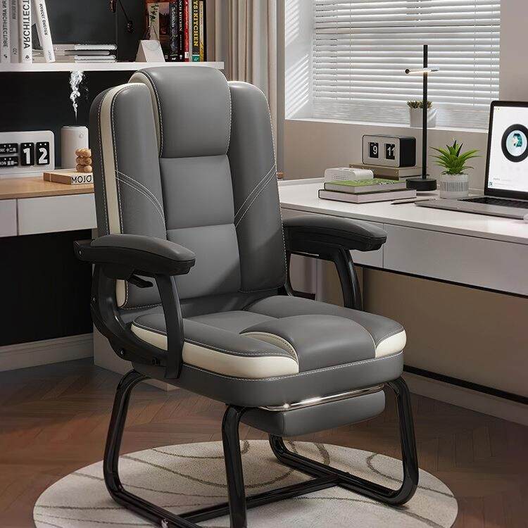 家用电脑椅弓形椅久坐办公座椅可躺靠背椅休闲椅子书房书桌w&