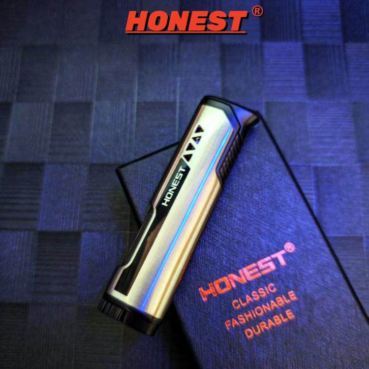 百诚充气打火机可视气窗蓝焰直冲防风金属超薄创意潮个性定制礼物