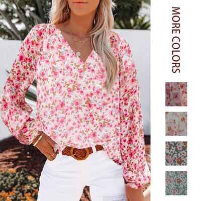 Women'S 2026 Spring/Summer Romantic Ditsy Floral Chiffon
