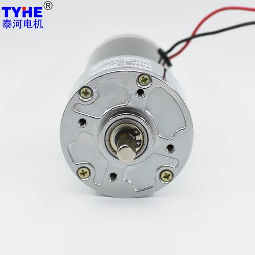 泰河迷你12V24V有刷速马达60mm微型直流碳刷速电机输出轴中心