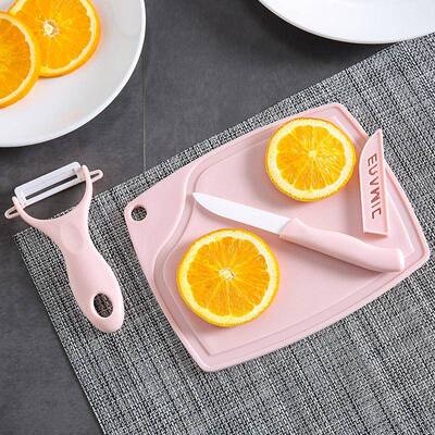 Ceramic-like Fruit Knife Set 3-Piece, Including Cutting Boar
