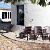 泳池酒店简约沙滩复古躺椅休闲单人沙发椅民宿椅露天户外庭院金属