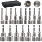 强磁套筒头套装 经久65mm 风批套筒头带强磁性强六角套筒头盒装