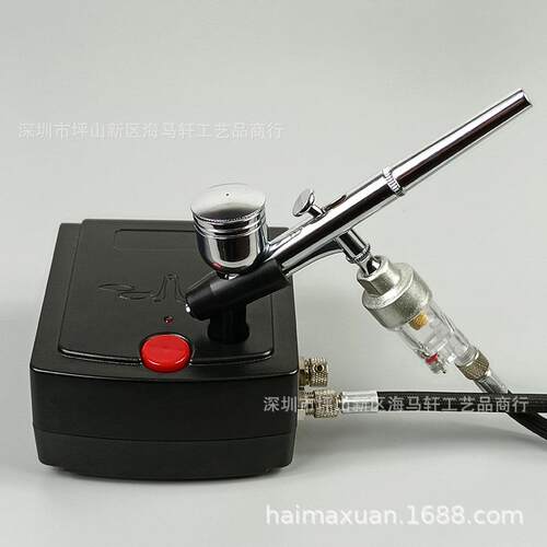 新款直销美甲喷枪喷绘机套装迷你气泵贝甲油胶喷笔日式缇晕染渐变