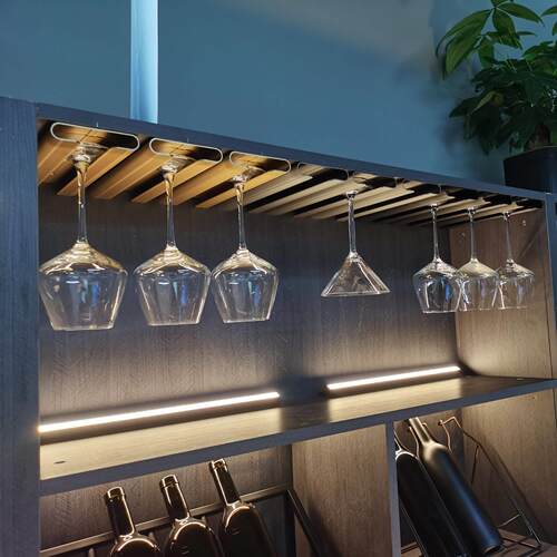 金属酒杯架悬挂单个多尺寸客厅酒柜红酒杯倒挂架子铝合金高脚杯架