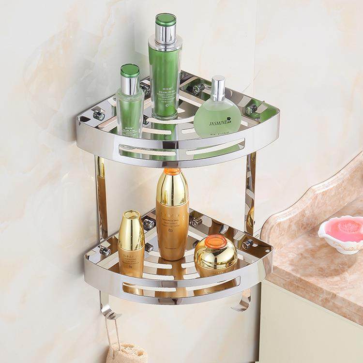 304不锈钢镜面抛光角篮双层角架置物篮浴室卫生间置物架酒店工程,农用物资,其他肥料,淘宝优惠券,粉丝福利购,淘宝优惠卷