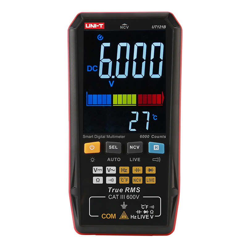 优利德UT121A/UT121B/UT122卡片数字万用表薄自动识别按键万能表