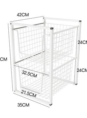 屉衣柜抽拉篮JIO15615纳分层收轨隔板卧室衣橱改造内置隔层置物架