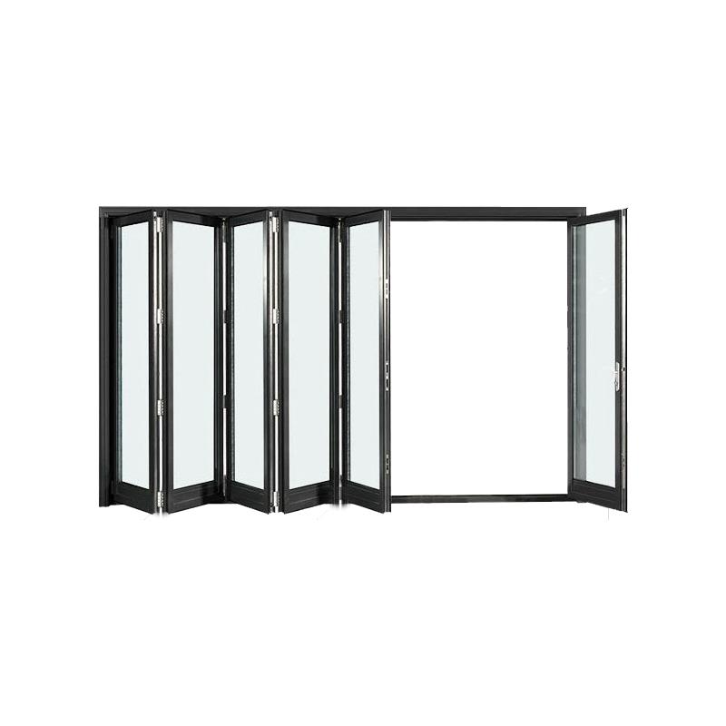 需定制左右折叠门开放式全景厨房咖啡奶茶店铺无下轨铝合金玻璃上