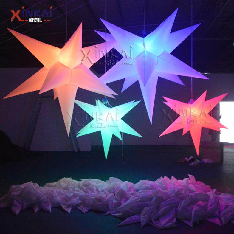 11角充气星LED发光星星酒吧派对狂欢节夜店舞台吊挂灯光悬挂装饰