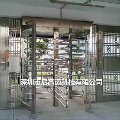 厂家直供304不锈钢全高旋转闸单双通道栅栏三辊闸封闭式防尾随门