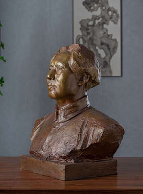 官作毛主席半身铜像伟人摆件铜工艺品家居办公室装饰物名人纪念品