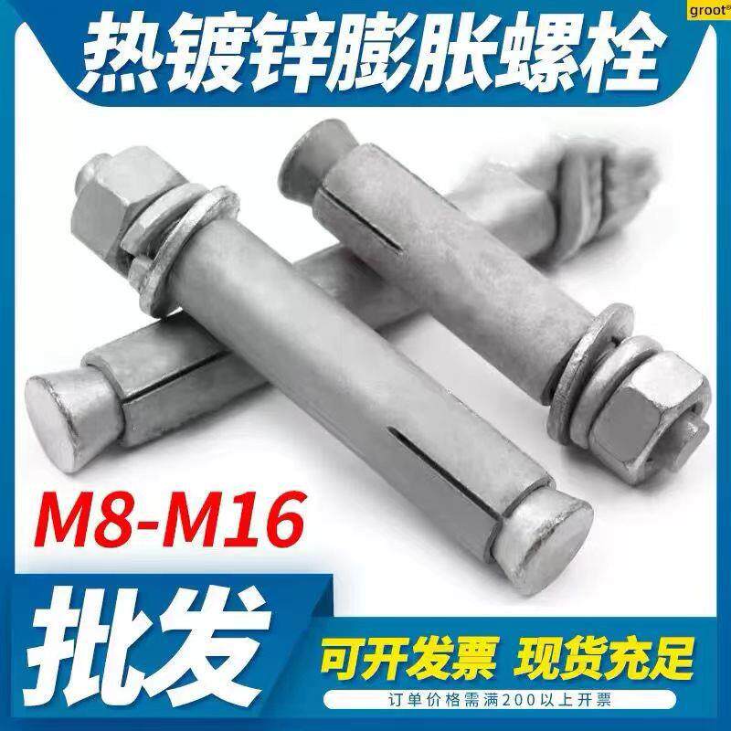 正2国标热镀锌膨胀螺丝热浸锌膨胀螺外胀M8M丝10M12260M14M膨16-M