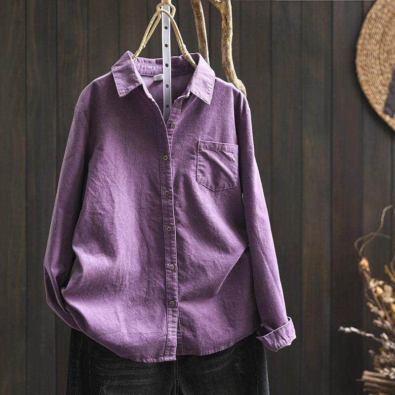 衬衣女款2026新款爆款秋冬纯棉内搭叠穿休闲打底上衣长袖衬衫外套