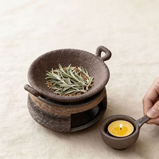 鼠尾草燃烧炉蜡烛香薰炉温茶醒茶暖茶加热保温茶道煮茶烤茶炉