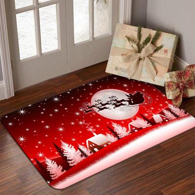Nordic carpet Christmas carpet Santa Claus carpet floor mat