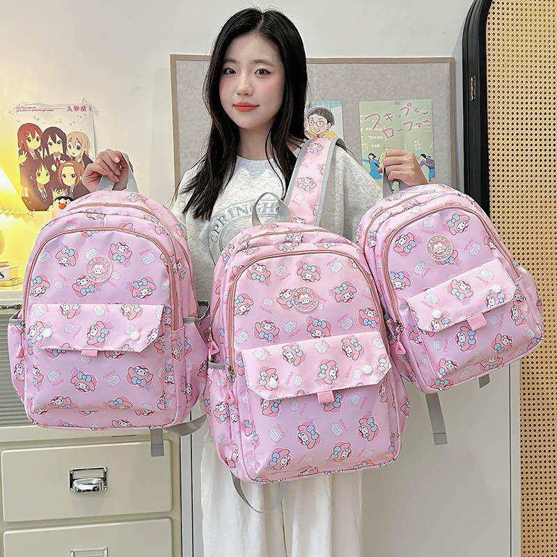 韩版卡通印花书包女初高中学生双肩包小清新可爱小学生轻便背包