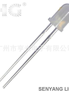 5mm雾状白光LED发光二管超亮金线F5乳白发白LED发光灯珠