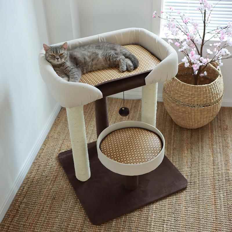 网红大床猫窝猫树一体猫爬架大型猫布偶缅因攀爬剑麻柱子猫屋抓板
