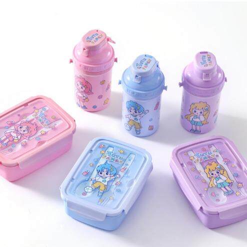 Lunch box with a thermos for heating, including a lunch cont