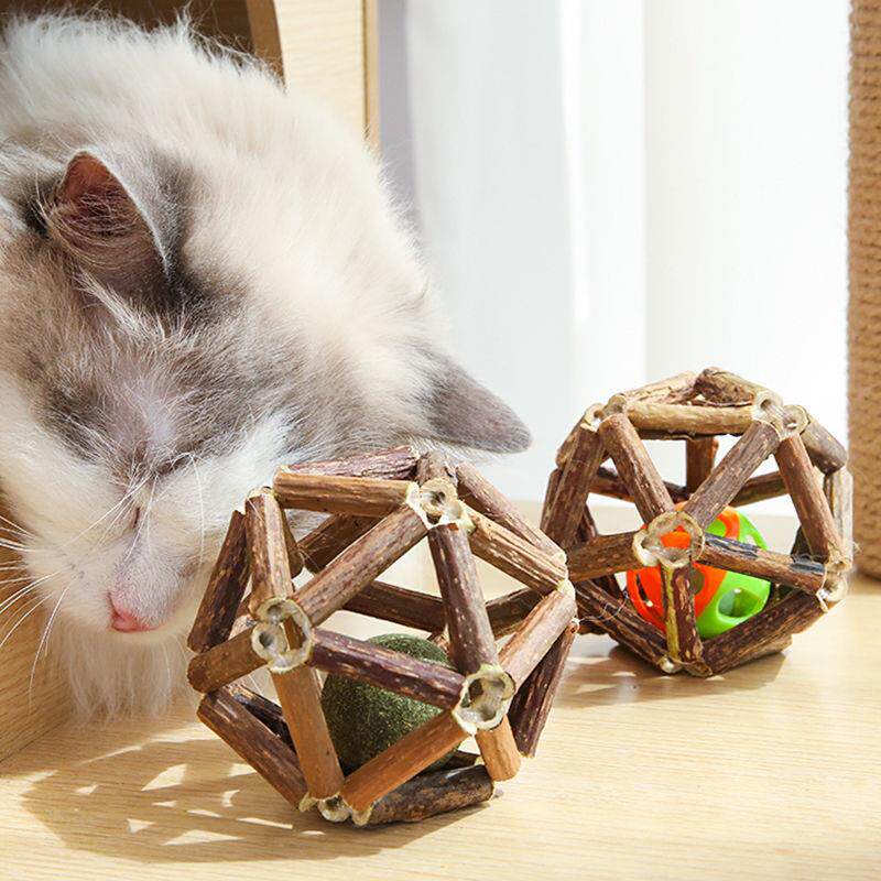 工厂直销猫薄荷玲珑球木天蓼球猫咪玩具逗猫玩具球大号磨牙铃铛球