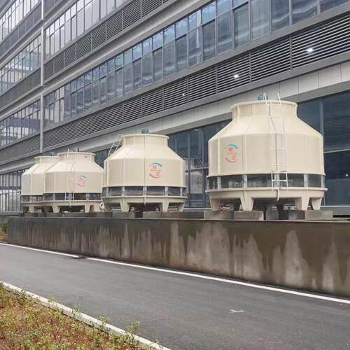 圆形玻璃钢冷却塔工业降温制冷散热水塔20T50T100T冷却塔凉水塔