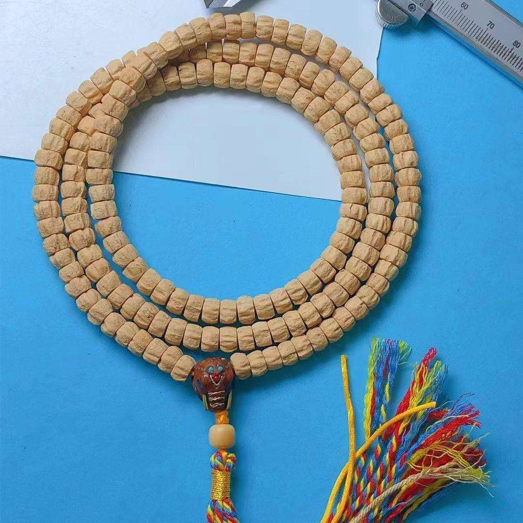 顺纹龙脊柏香三通流苏款长串百香籽108长串直销大量