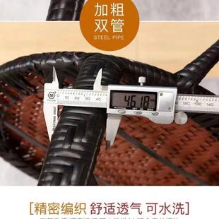 阳藤编椅子休闲单人扶院手靠背台椅家用老人庭室手外工编织腾见详