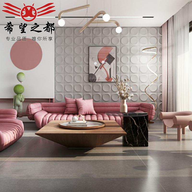 佛山微水泥柔光瓷砖750x1500客厅地砖灰色厨房卫生间墙砖现代简约