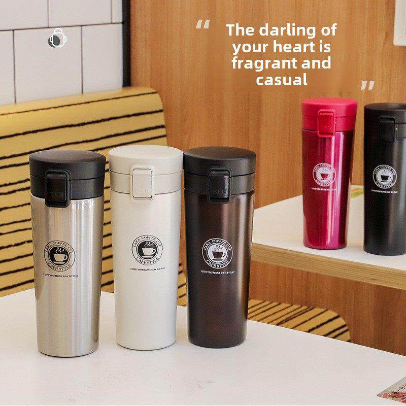 保温杯高级感大容量咖啡随行杯滤网男士杯子高颜值车载男生水杯