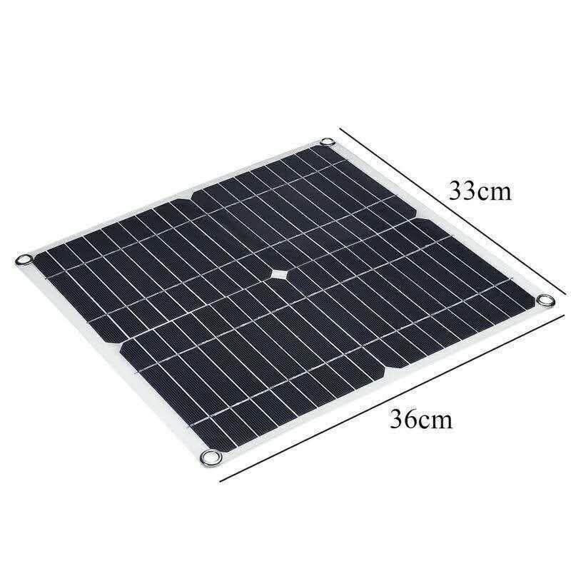 25W-18V柔性车充太阳能光伏板双USB输出太阳能电池板车船發電板