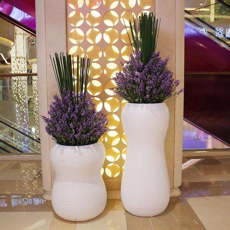 仿真花盆景酒店商场室内外装饰人造花卉落地盆栽假植物阻燃抗紫外