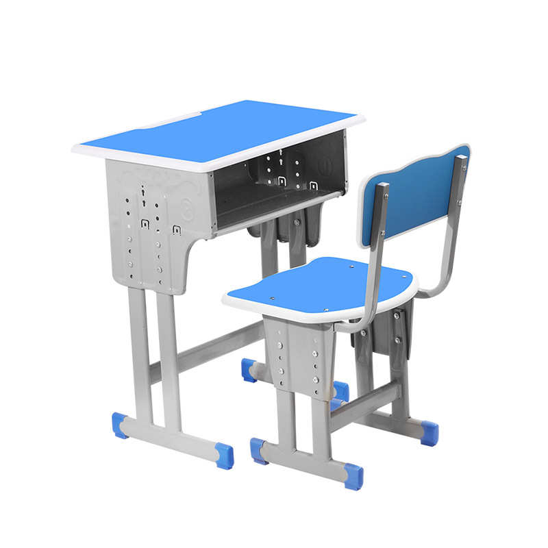 中小学生课桌椅学校培训辅导班单双人课桌椅手摇可升降书桌学习桌
