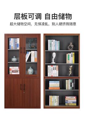 带柜储木纹矮制铁档案书柜铁柜柜钢制铁皮档皮案柜资料SON办锁文