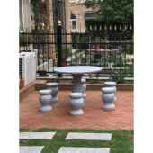 天然花岗岩桌石长凳庭院花园家庭休闲公园户外阳台大理石圆桌套