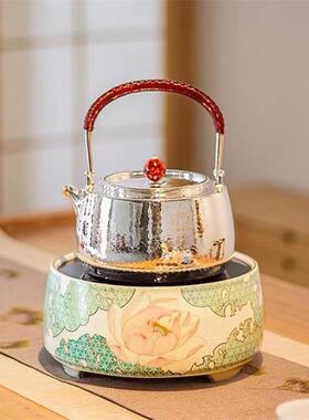 龙隐斋莲说电陶炉静音家用小型台式煮茶器铁壶银壶铜壶不挑壶茶炉