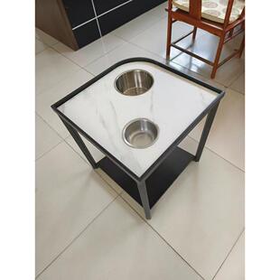 高档岩麻将桌旁茶几茶水架茶楼棋牌室麻将机馆专实木小置边几板用