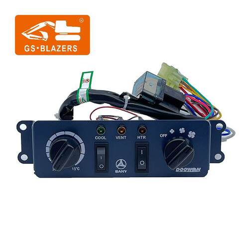 适用于SY55/65 (12V) SY55/SY60C/SY65挖掘机空调控制面板开关