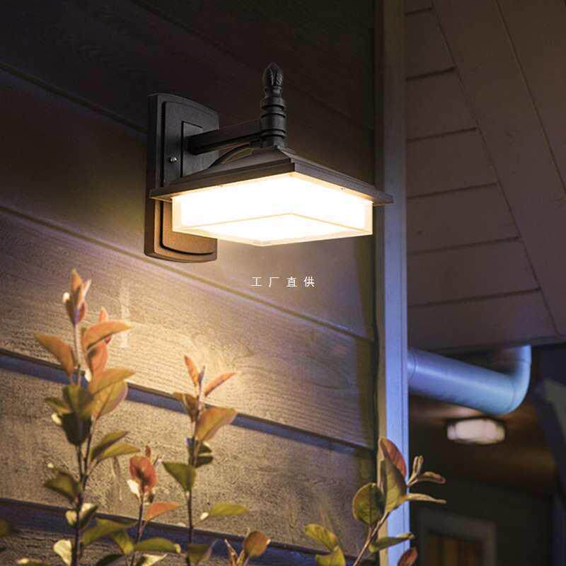 led户外壁灯简约现代庭院灯大门灯阳光房露台灯防水防锈壁灯