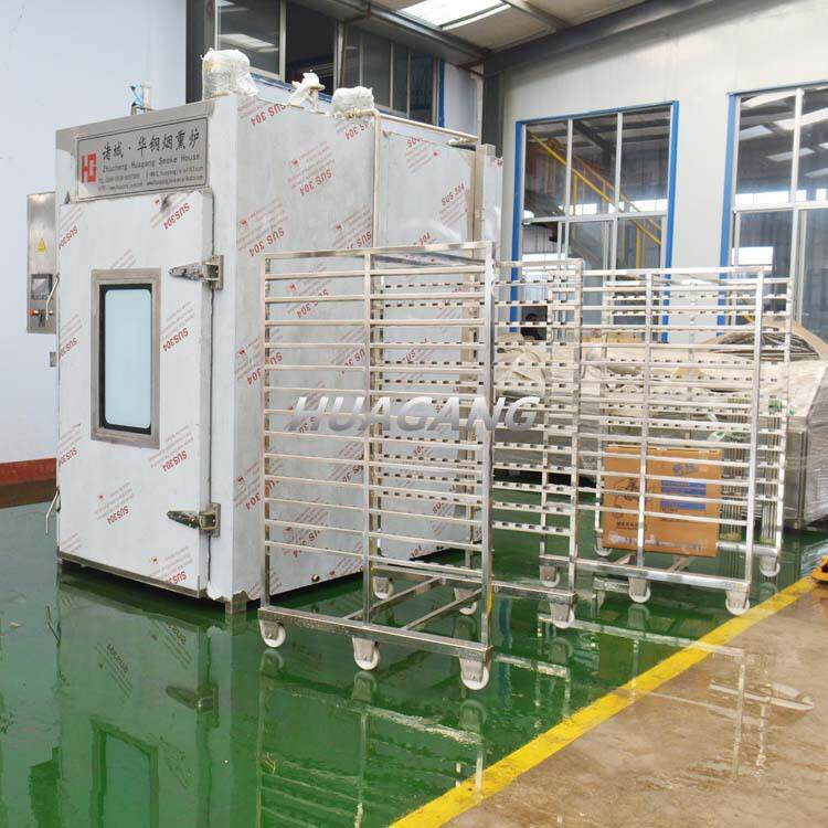 北京环保节能烤鸭熏烟炉厂家 烤鸭加工设备 500公斤烟熏炉