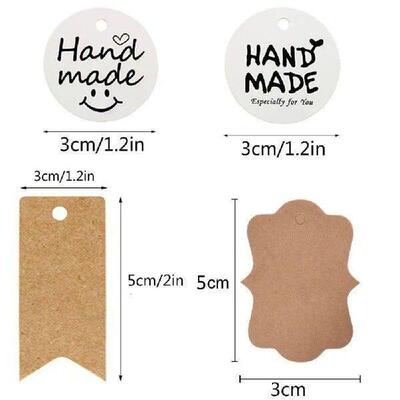 100pcs DIY Wedding Party Jute Twine Luggage Kraft Gift Tags