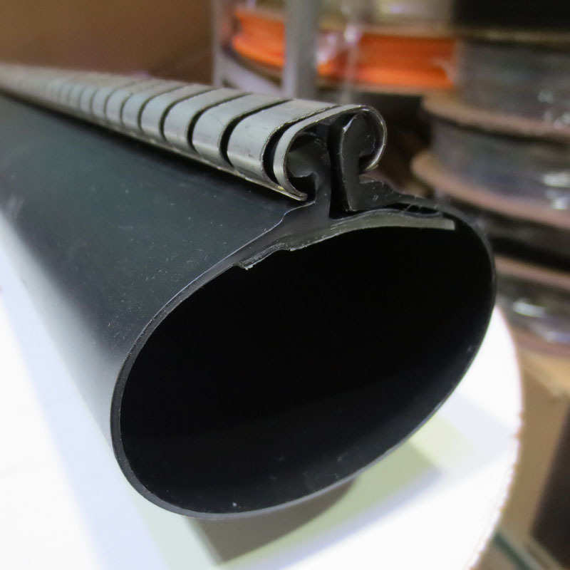 黑色带胶电缆修补片 卡扣式绝缘护套管 拉链式热缩套管包覆片85 6