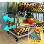 架菜篮篮子多层空间水果篮大节篮置收纳高度厨房可调落地物蔬果蔬