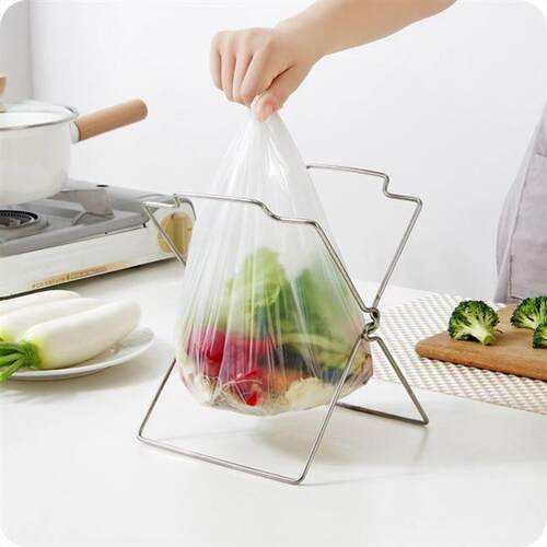 trash bag rack fold can hang ash-bin garbage waste