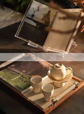 亚克力摆件书架样板房设计橱柜别墅装饰茶具桌面展厅新现代茶室中