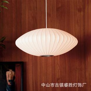 大利意蚕丝餐厅吊灯奶油风店铺酒店工灯程铺卧室店复古设计745师