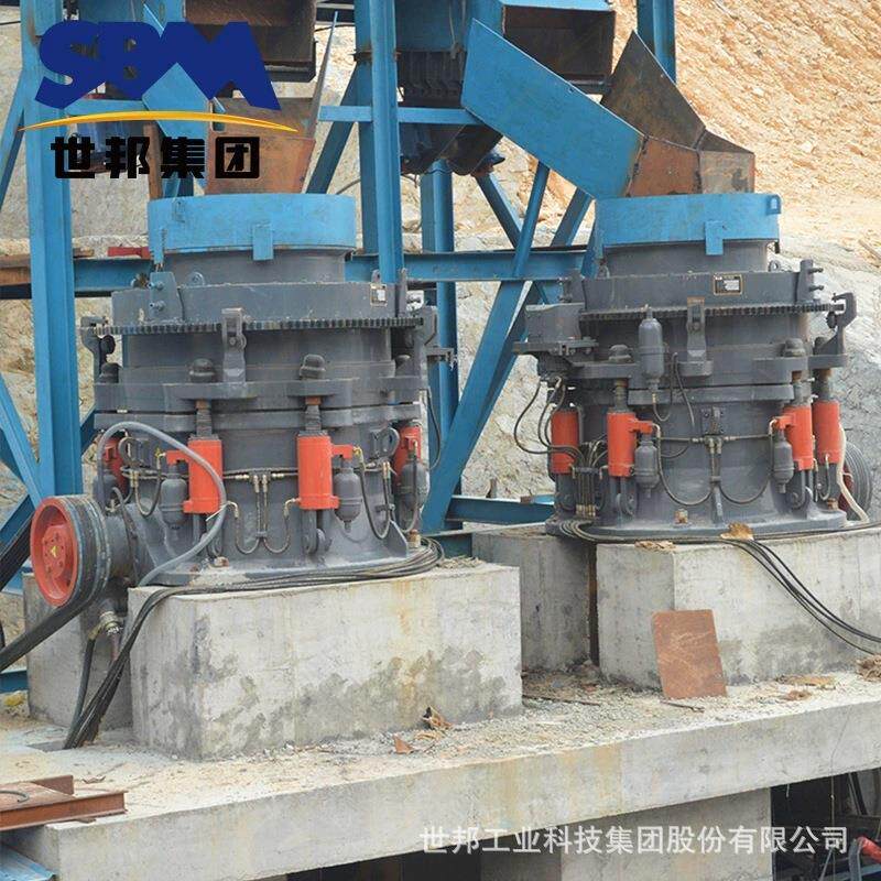 破碎设备生产线 什么地方用圆锥式破碎机多 台时100吨的圆锥破