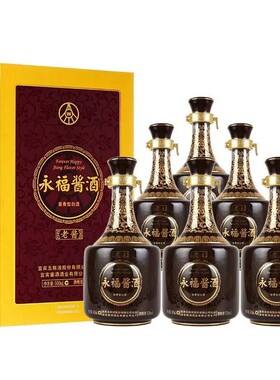 【一箱六瓶】2022年永福酱酒老酱53度500ml酱香型白酒 酒体黄汤